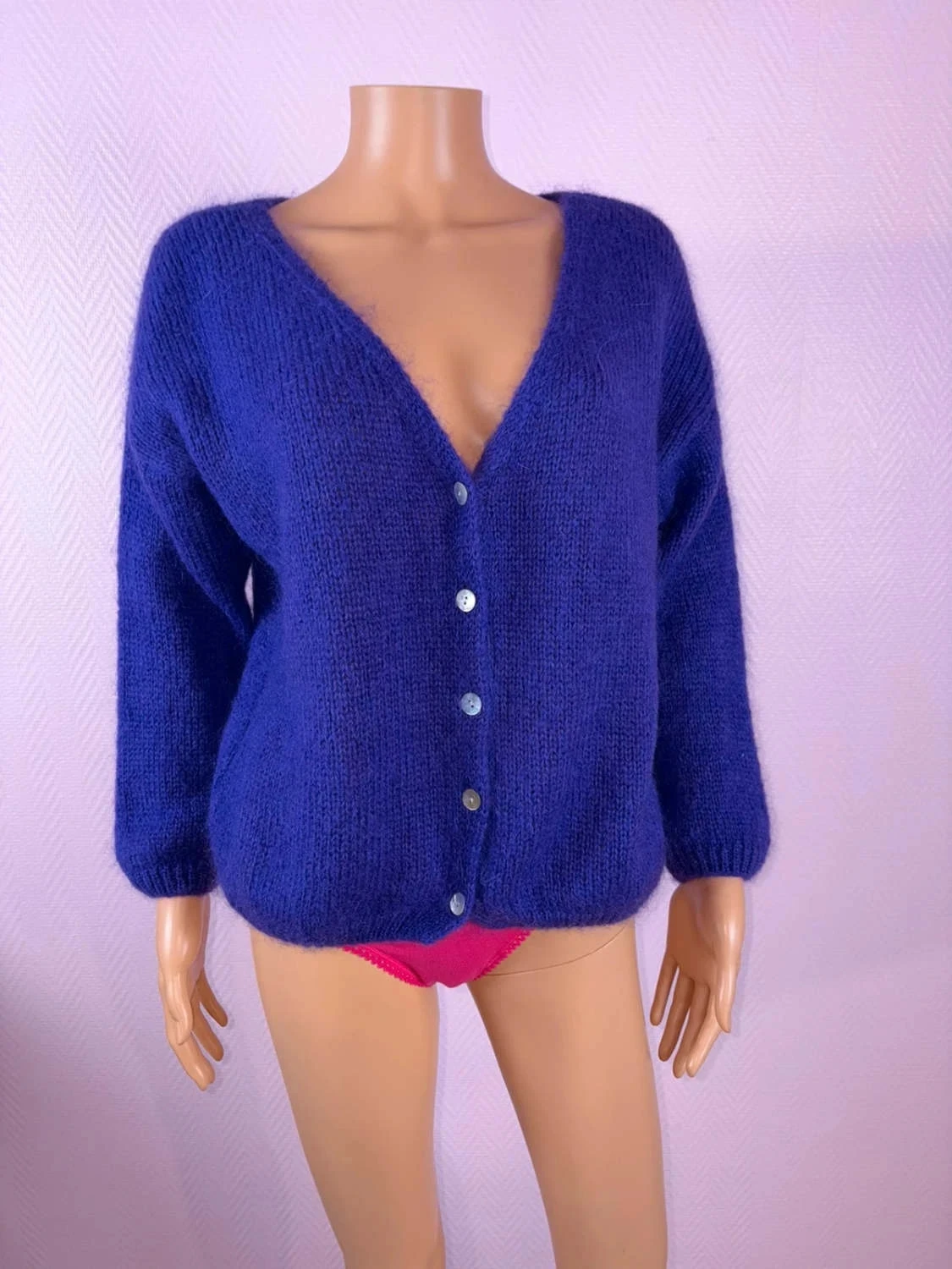 Colete feminino em lã mohair pouco usado – photo 3